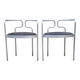 Pair of aluminum armchairs by Henning Larsen