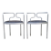 Pair of aluminum armchairs by Henning Larsen