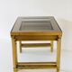 Brass and smoked glass trundle table