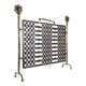 Écran de cheminée en bronze et fer forgé par David Marshall, années 1970.