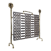 Bronze and wrought iron fireplace screen by David Marshall, 1970s