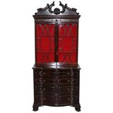 George III Library Thomas Chippendale in Hardwood on Serpentine Chest of Drawers