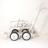 Retro modular double stroller.