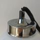 Vintage Pendant Glass Light / White Glass Retro Ceiling Lamp / Mid-century