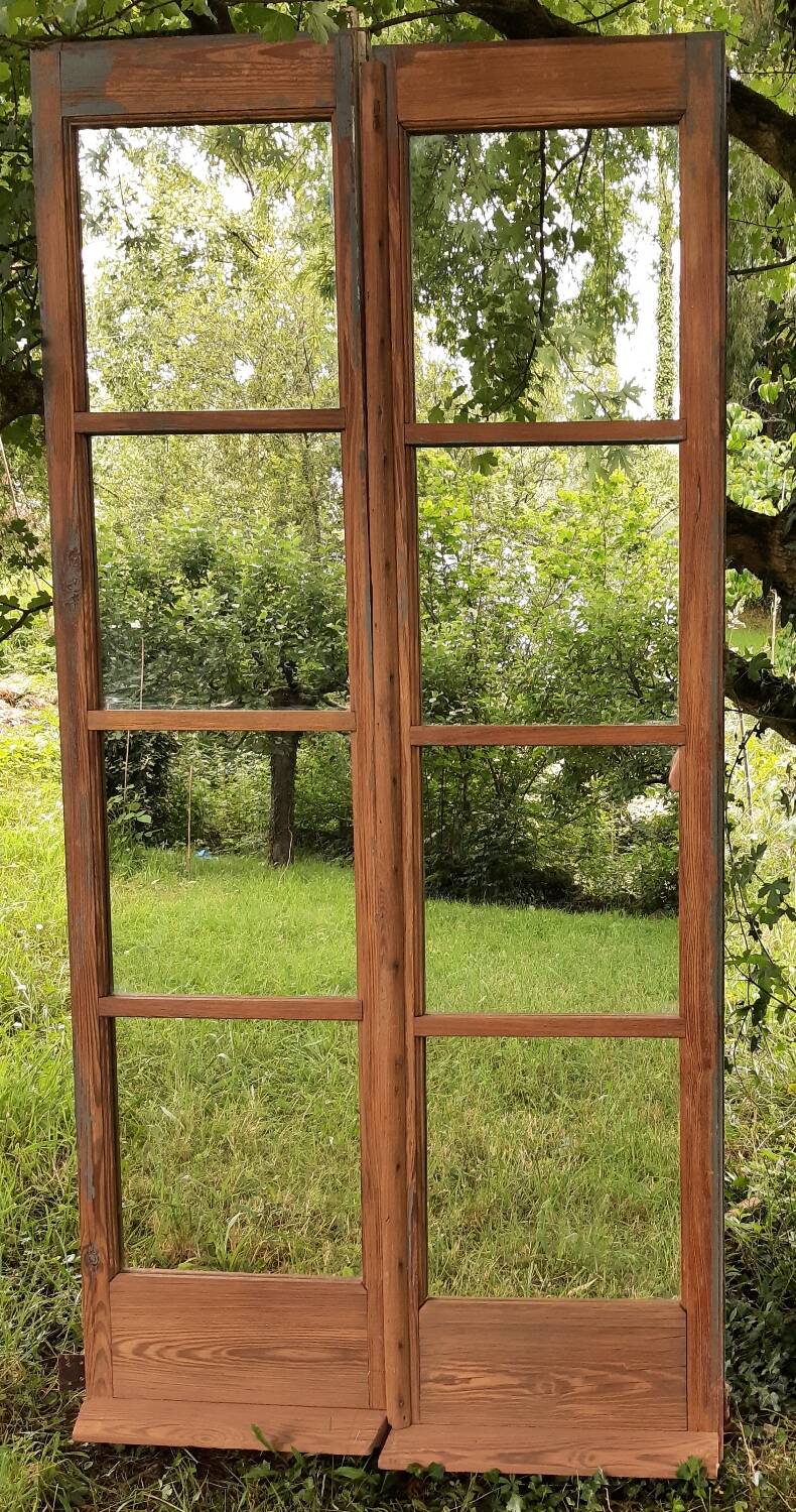 Double-leaf mirror (French window)