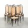 Set of 6 original vintage Thonet chairs model Long John with high back
