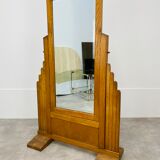 Mirror psyche art deco oak 1930