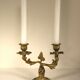 Chandelier deux branches en bronze doré