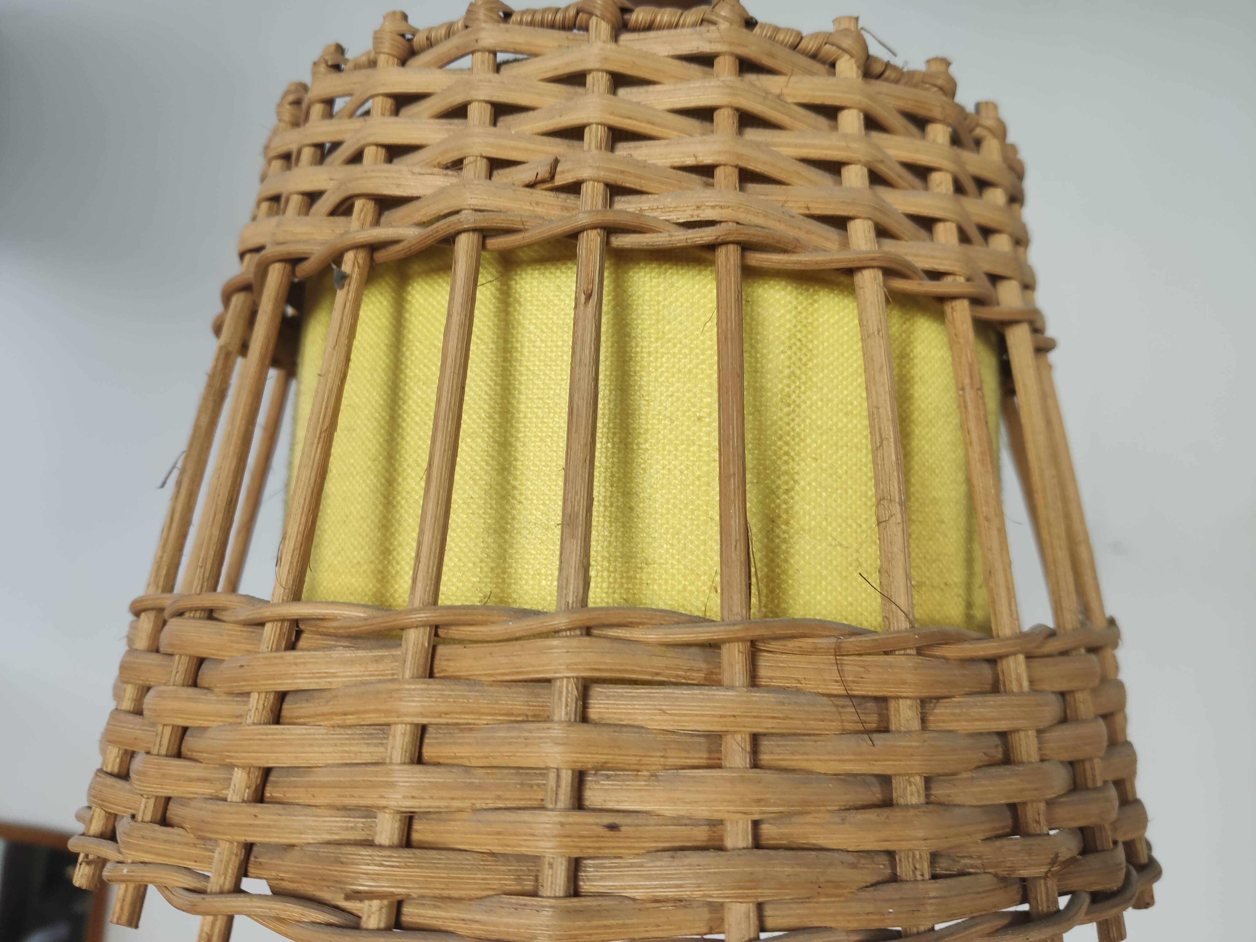 Vintage scandinavian rattan hanging 1960s