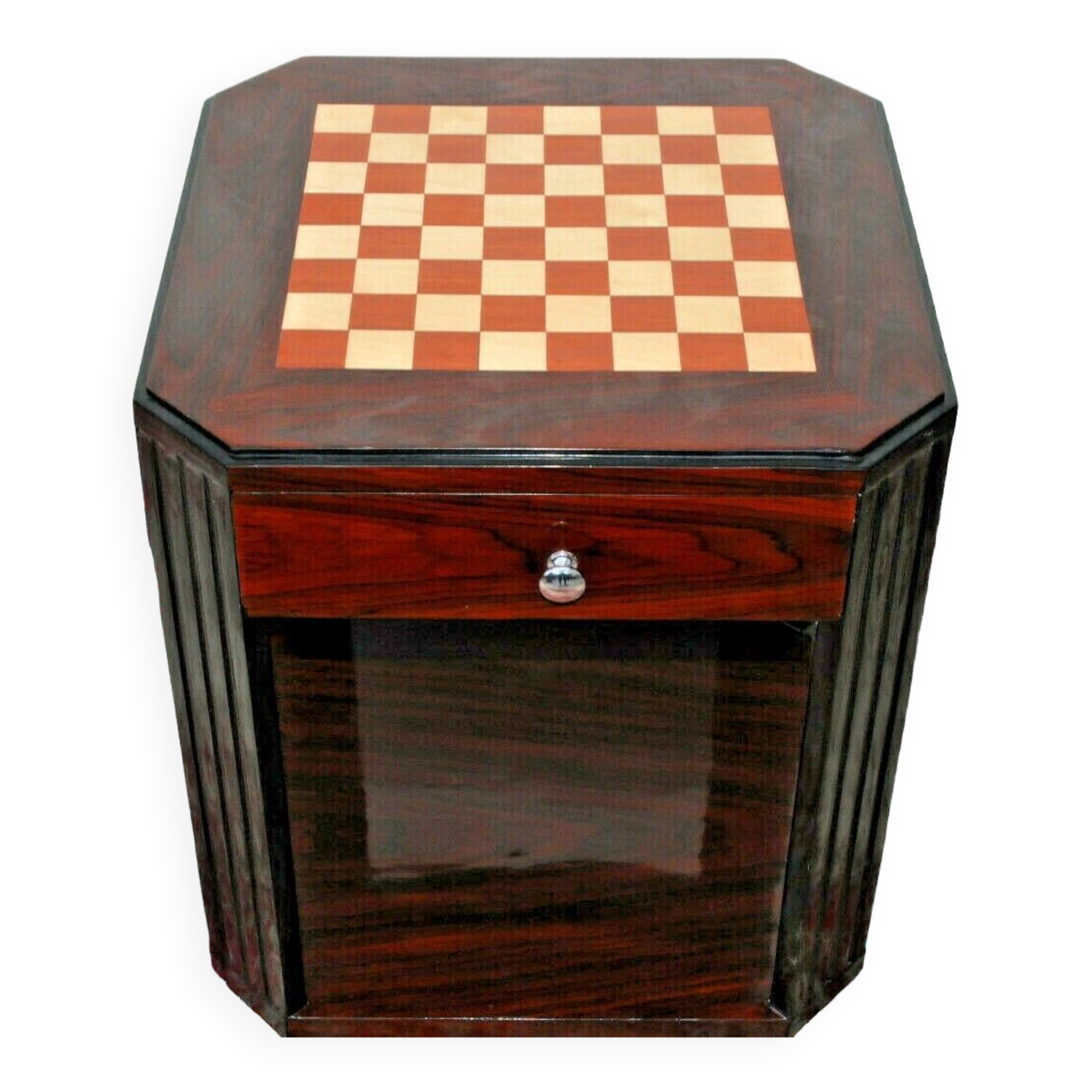 Art Deco bedside table with pattern