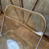 Pair of Yellow Plia Chairs Giancarlo Piretti Castelli Vintage