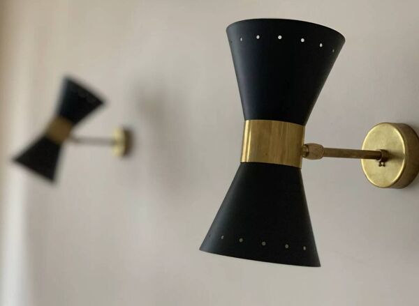 Paire Applique Diabolo Noir