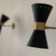 Pair of Black Diabolo Wall Lights