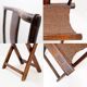 Pair of Chinese demi-lune consoles - Central table and folding chair