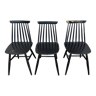 Série de 3 chaises 1950 1960