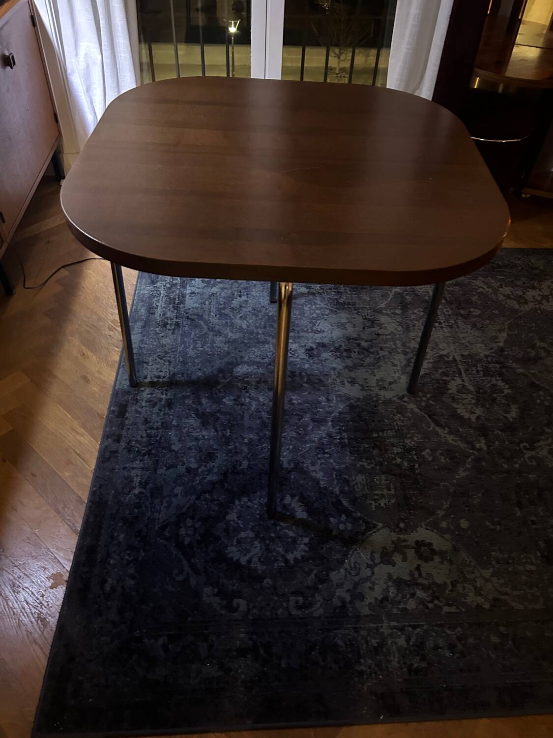 Set of table and 4 teak chairs, Fusion model by Sandra Kragnert for IKEA, Sweden, 1970s:
