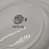 Blue Rose Service 6 flat plates and 1 vintage round plate