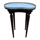 Table bouillotte de style Louis XVI rognon haute à galerie