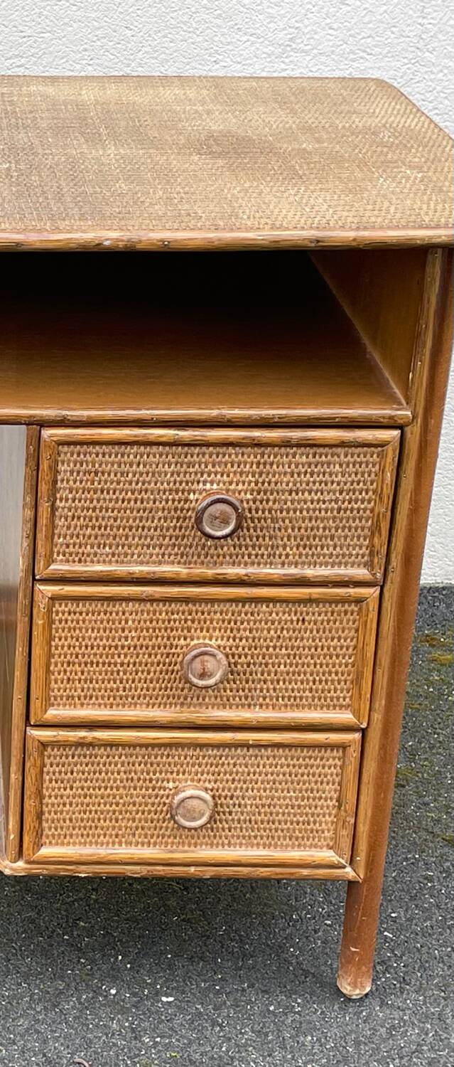 Vintage rattan desk