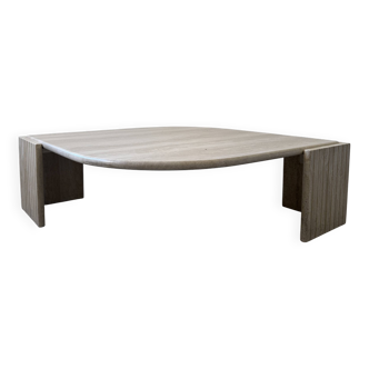 Travertine coffee table