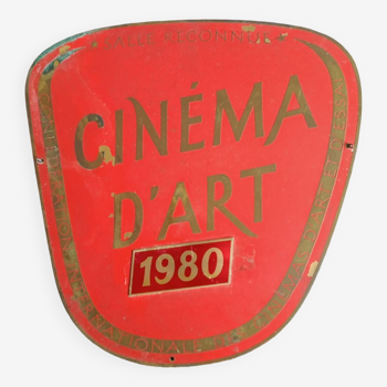 Plaque cinéma d'art en laiton