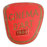 Brass art cinema plaque