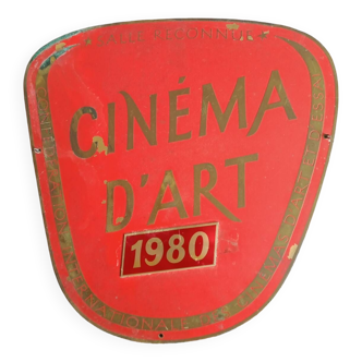 Brass art cinema plaque