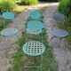 Chaises pliantes de jardin en fer forgé