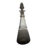 Carafe à vin Art et Déco  ancienne  en Verre fumé