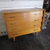 Vintage oak chest of drawers from the 60s