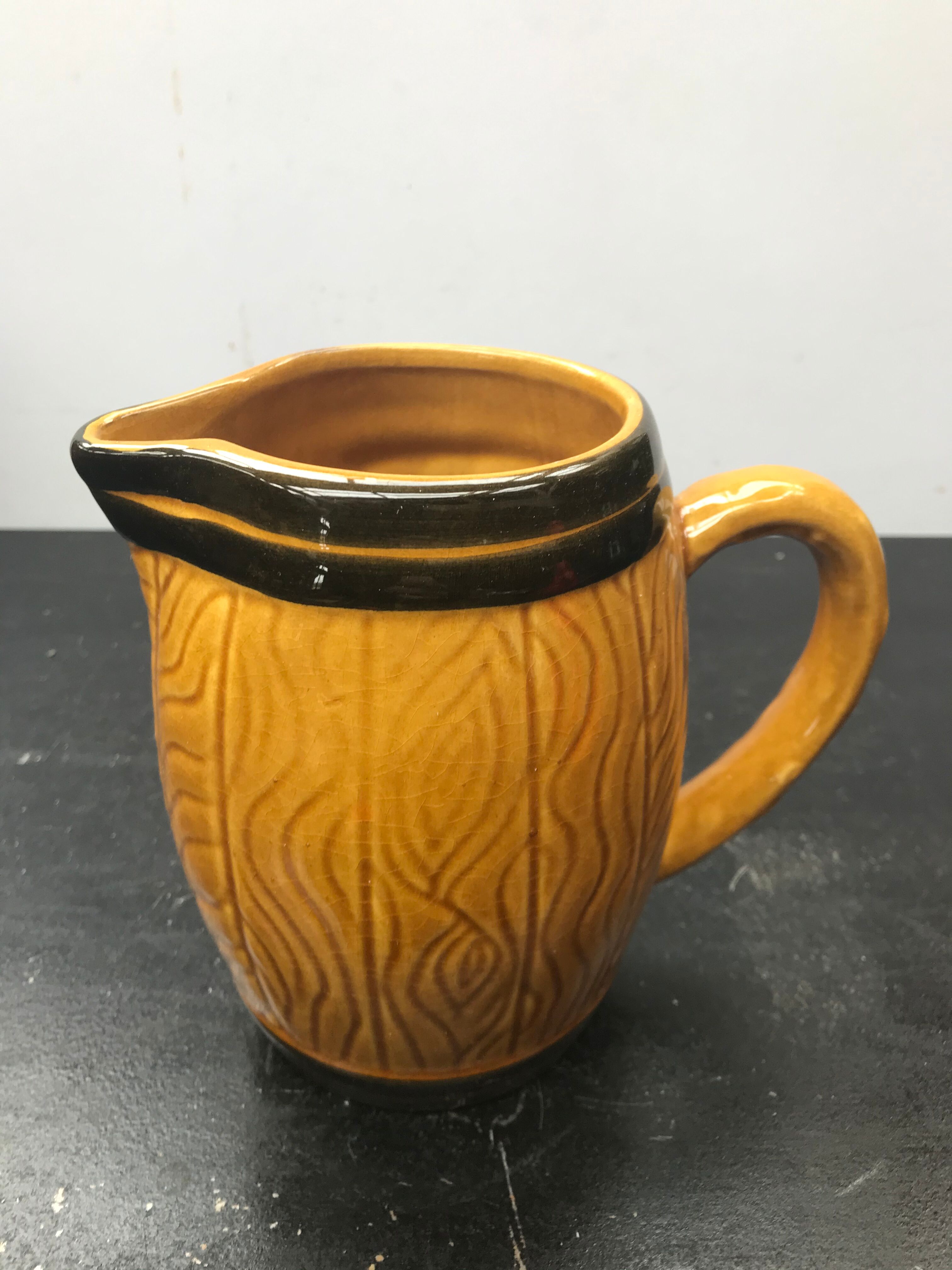 Former ceramic pitcher form tonneau decor vintage grape