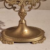 Old table mirror type psyche in silver brass mercury ice cream 38x57cm