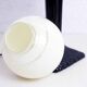 Lampe "palmier" en faïence et verre opalin