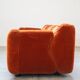 Orange chenille sofas, two and three seats, set of 2, 1970s