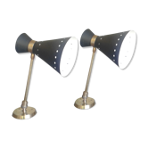 Paire d'appliques diabolo des années 50