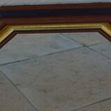 Octagonal mirror in solid cherry wood in 3 colors which can be placed in the desired direction