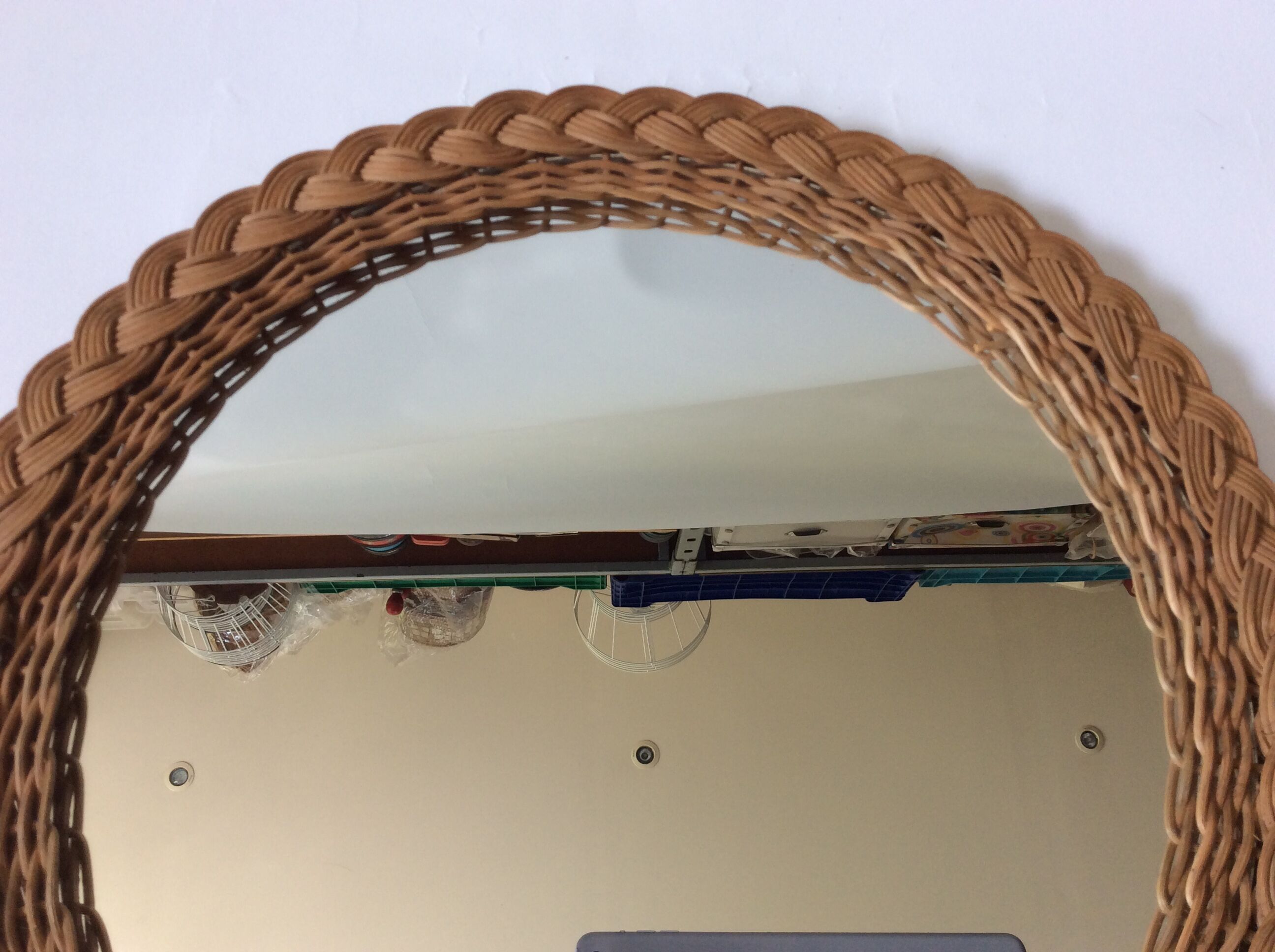 Wicker mirror 40x40cm