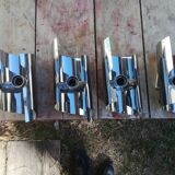 Four 70s chrome wall light