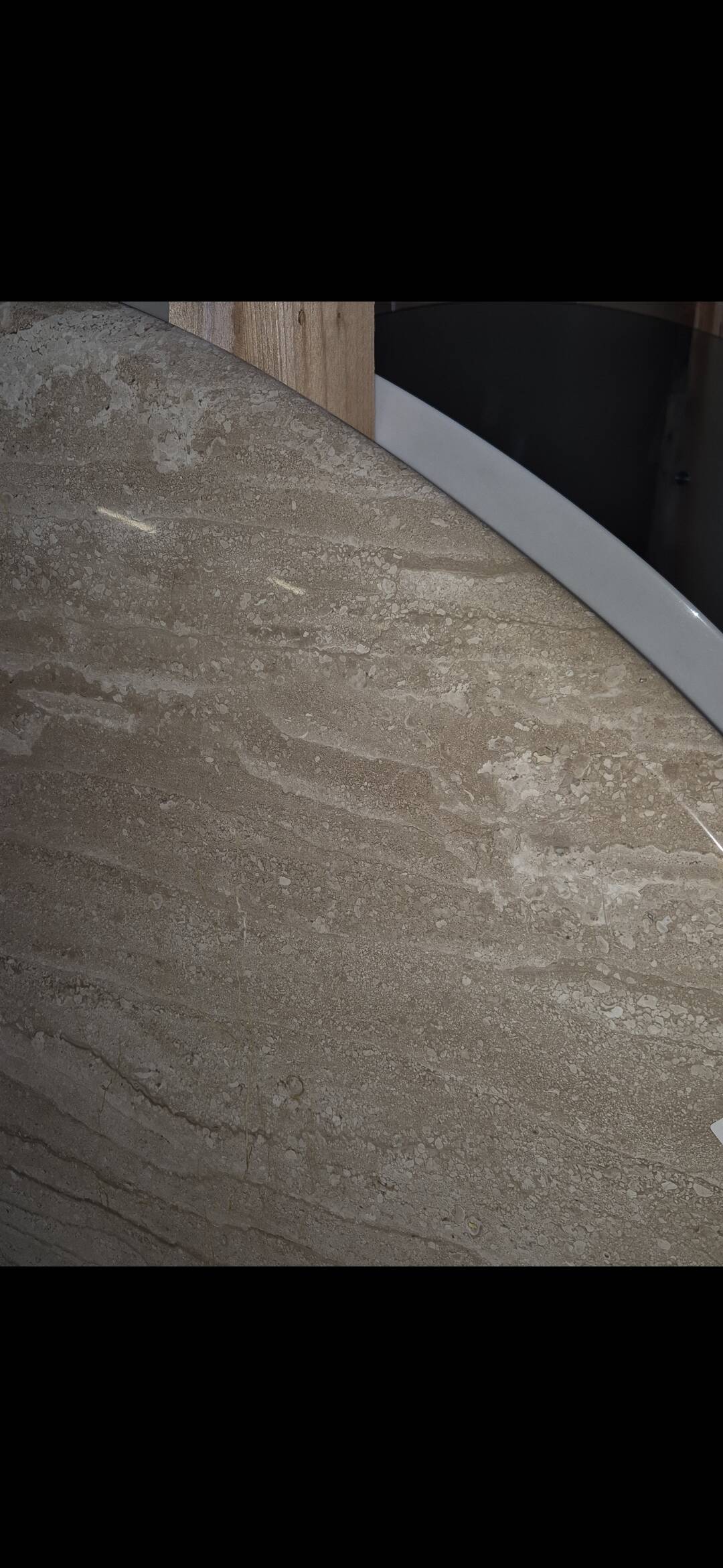 1970s travertine dining table