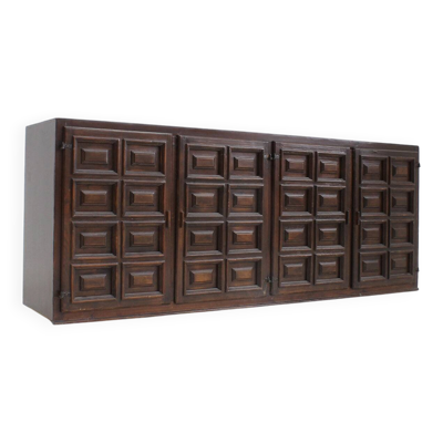 Buffet crédence brutaliste espagnol vintage