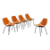 Set of six "Tonneau" chairs by Pierre Guariche, manufactured by Steiner in the 1950s.
