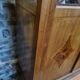 Mahogany showcase with marquetry