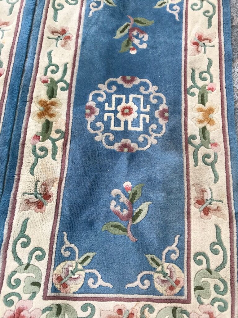Pair of old Chinese carpets  handmade 70 x 147 cm