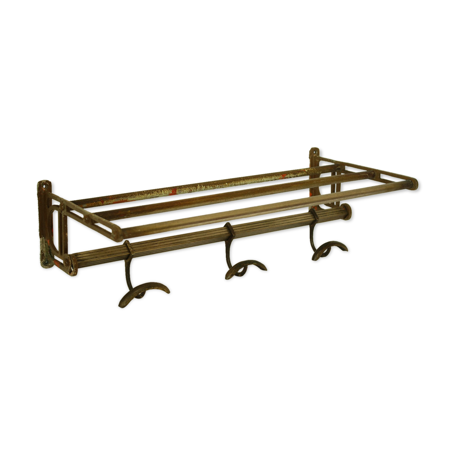 Old metal locomotive/train wall coat rack