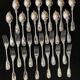 12 cutlery entremets model shell silver metal