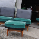 Mid-century danish sofa & armchairs, 1960s, set of 4