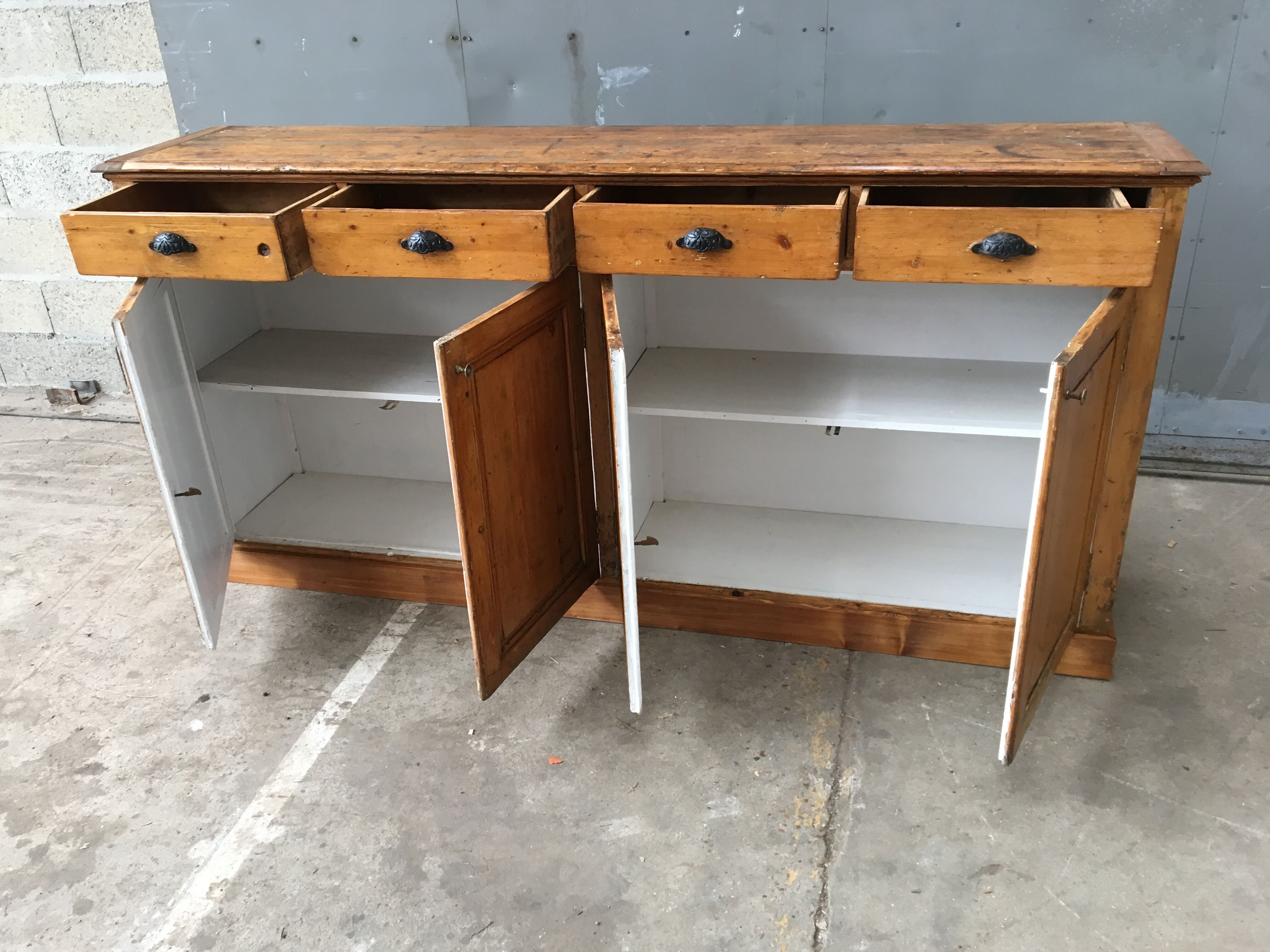 Pharmacy dispensary furniture 1900 in solid pine