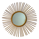 Miroir soleil en rotin rond des années 60 France