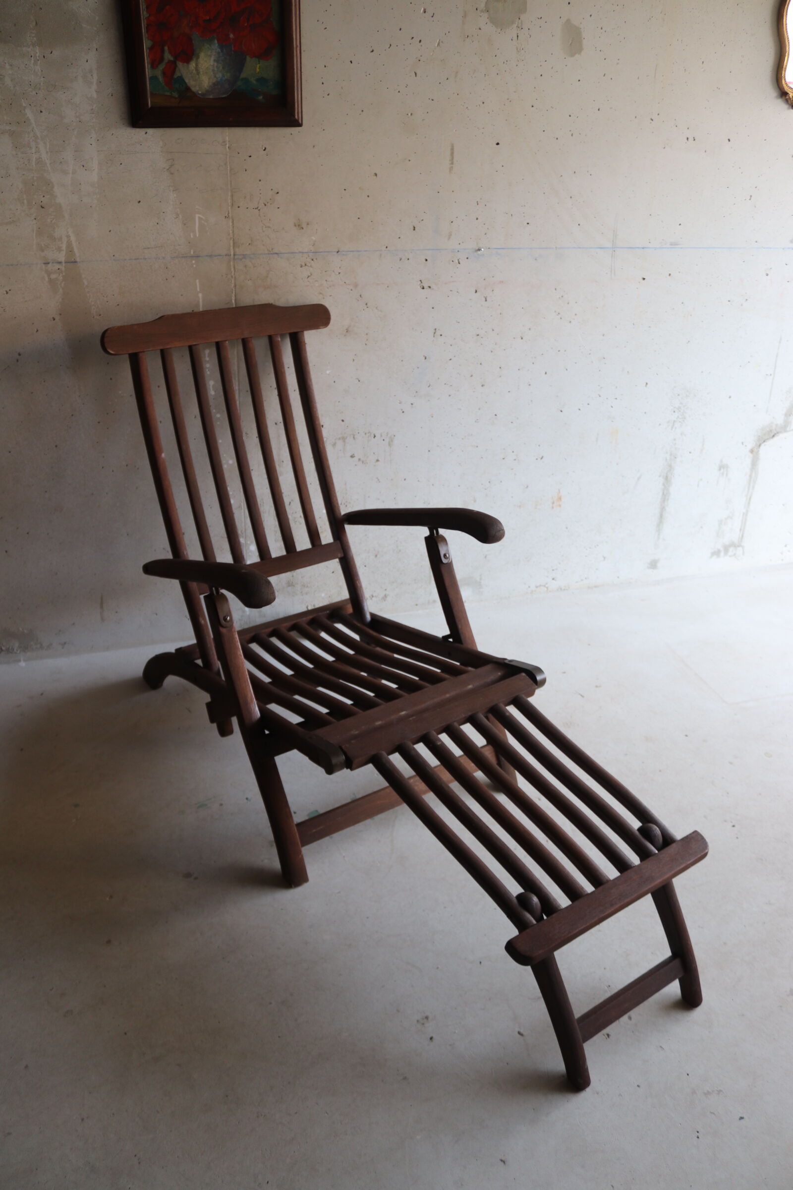 Chaise longue de jardin vintage
