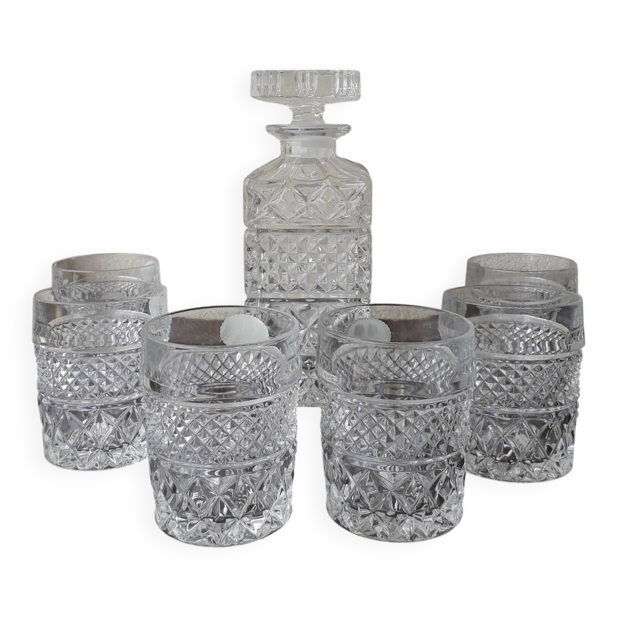 Whisky set with decanter and crystal glasses